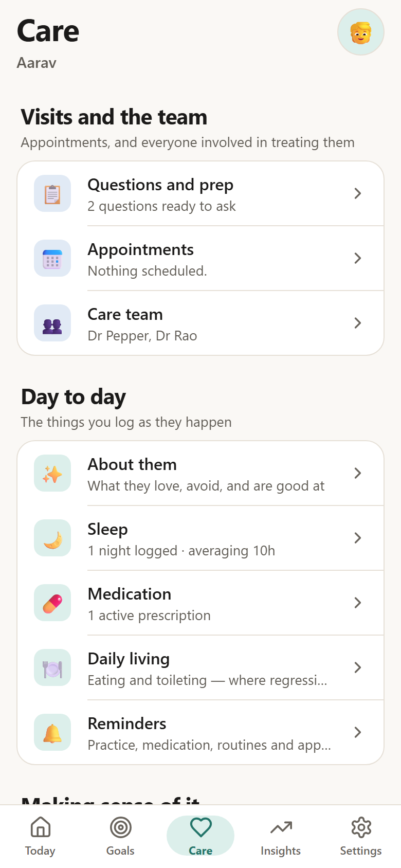 Medication, appointments, the care team and questions to ask